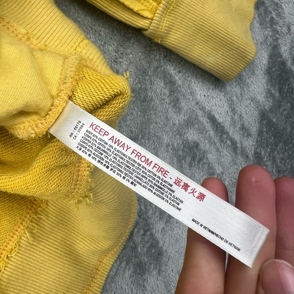 Free People In the Clouds Sweatshirt Quarter Zip Pullover Yellow Cozy Sz Small - Picture 11 of 13